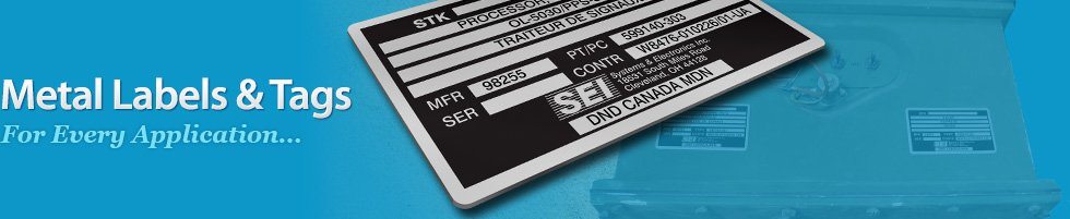 metal labels & tags for every application - SEI nameplate