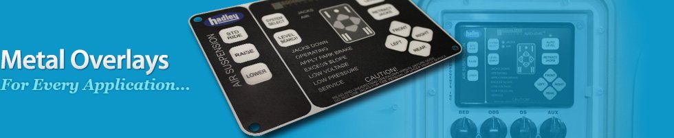 metal overlays for every application - metal equipment faceplate overlay