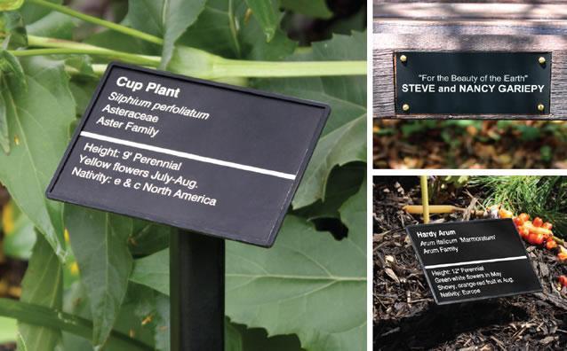 Holden Arboretum plant signs