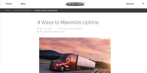 Freightliner Blog and Newsletters