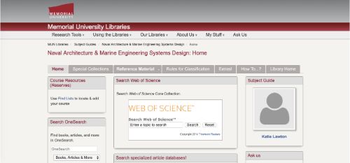 Memorial University Libraries - Naval Architecture & Marine Engineering System Design