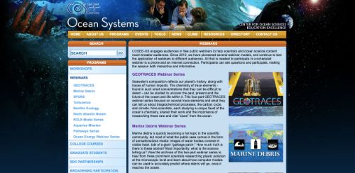 COSEE Ocean Systems GeoTraces Webinar Series