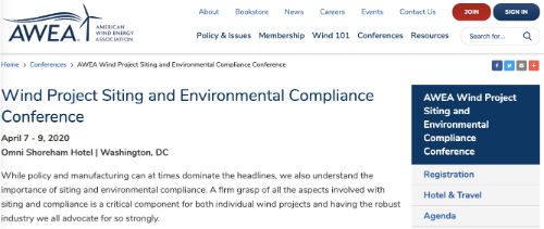 Wind Project Siting and Environmental Compliance Conference 