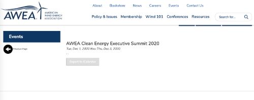 AWEA Clean Energy Executive Summit 2020