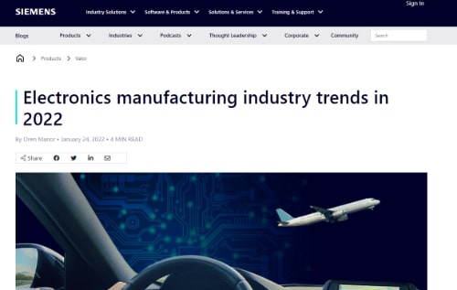Electronics manufacturing industry trends in 2022